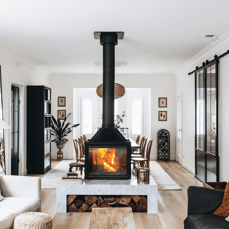 Siena 750 Fireplace Tunnel Freestanding - Living Fire